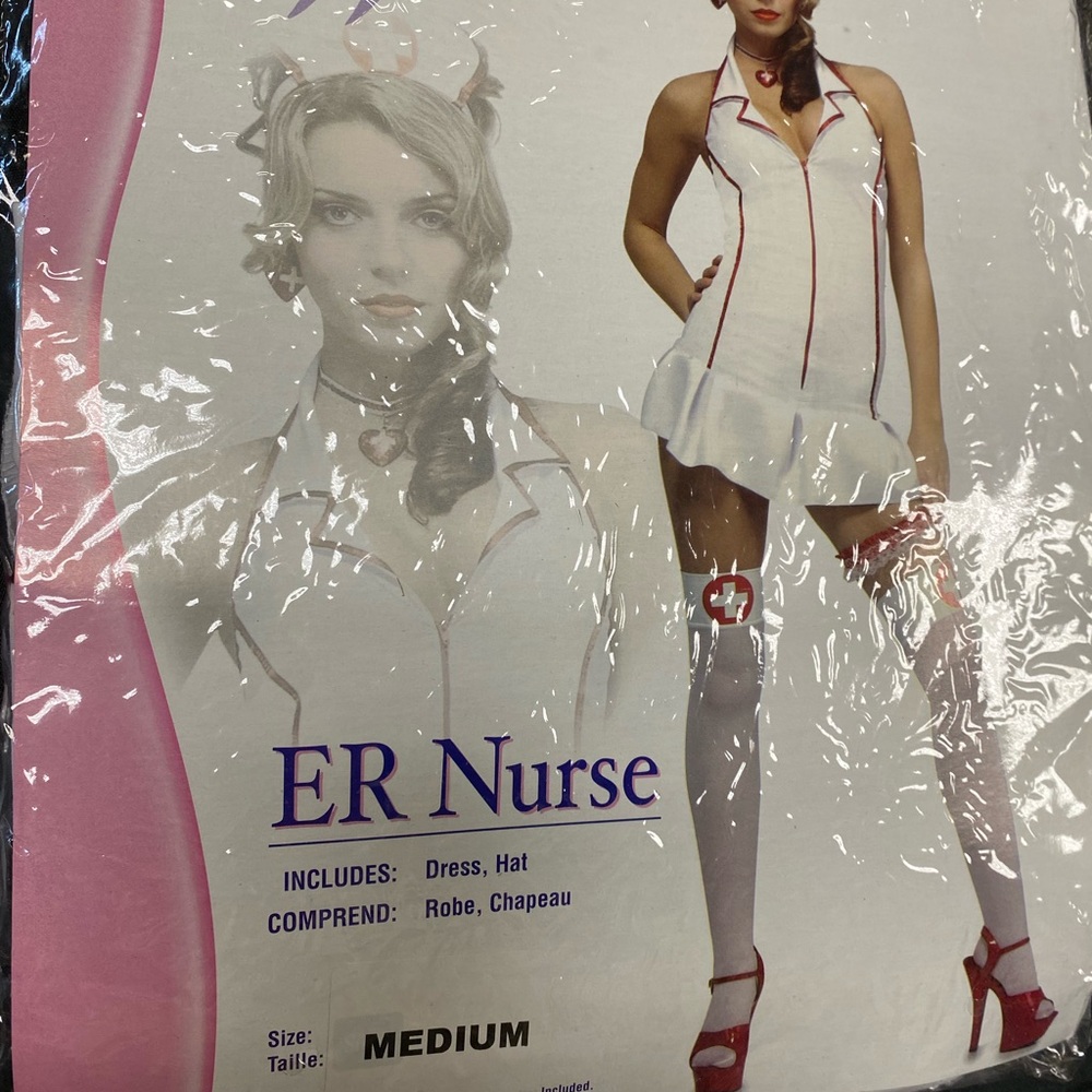 ER Nurse Costume - White and Red